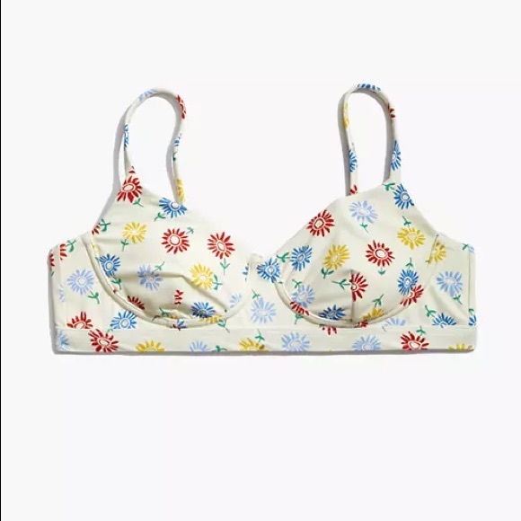 Madewell Second Wave Sunny Floral Bikini Top - Picture 3 of 10